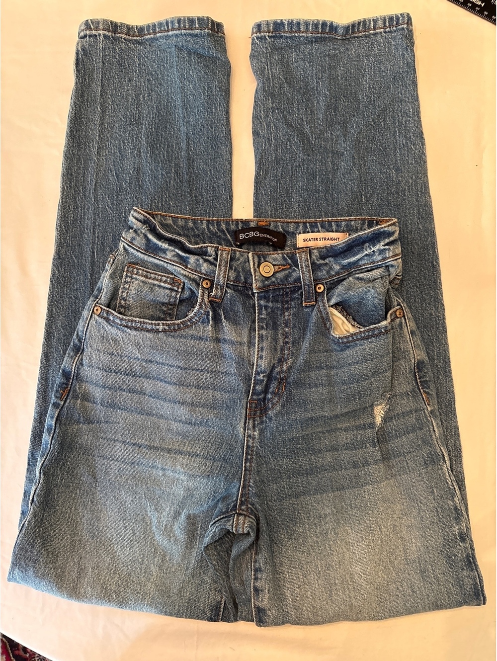 BCBGeneration Skater Straight Jeans 0/24